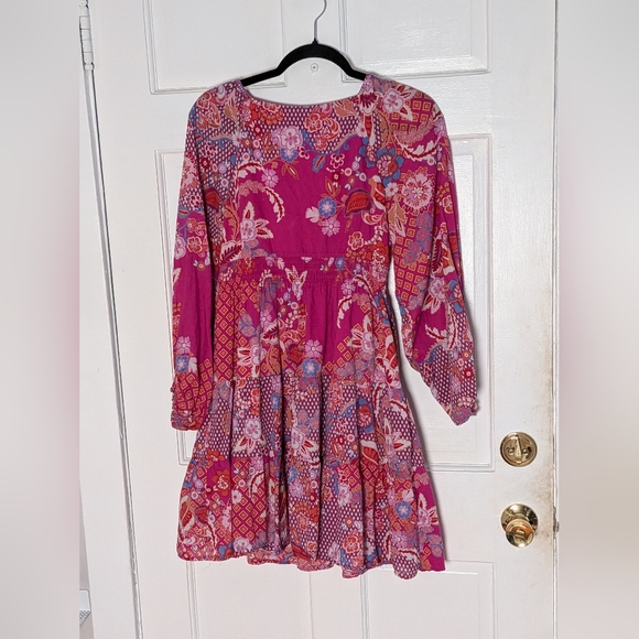 Hale Bob Vibrant Pink Floral Dress - Picture 4 of 4